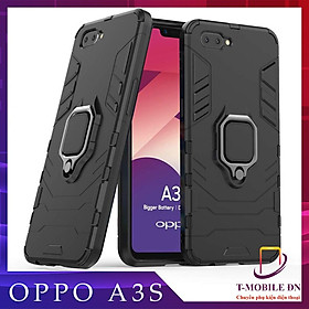 Ốp lưng cho Oppo A3S iron man chống sốc kèm nhẫn xoay chống xem video bảo vệ camera