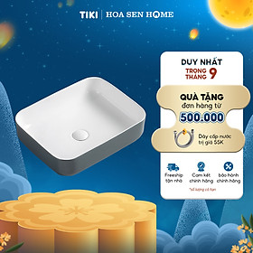 Mua Lavabo đặt bàn TUSLO Pro PALL013  sứ vuông dương bàn  chất liệu sứ Ceramic cao cấp  công nghệ men Nano kháng khuẩn đến 89% - Hàng chính hãng