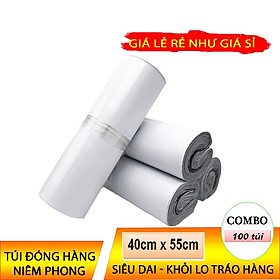 Mua Combo 100 TÚI ĐÓNG HÀNG NIÊM PHONG  TÚI ĐÓNG HÀNG 2 LỚP SIÊU DAI - Size 40 x55cm