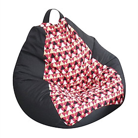 Mua Ghế lười K-Bean Canvas Họa tiết Tam giác phối đen