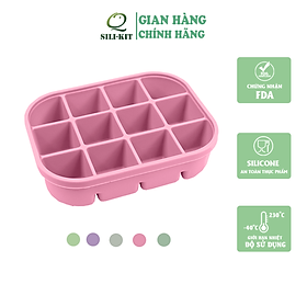 Mua Khay trữ đông silicone có nắp 12 ngăn đa năng SILIKIT  khay trữ đông đồ ăn dặm  khay trữ sữa mẹ