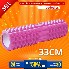 Hình ảnh Con lăn Yoga Massage Foarm Roller, ống trụ lăn xốp thể thao giãn cơ có gai roam rollet cao cấp, ống lăn giãn cơ - Chính hãng DoDoDios