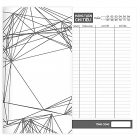 Sổ tay planner "Giữ tiền" 21x11 Bìa đường kẻ nghệ thuật - ghi tiết kiệm, thu chi, tài chính, chi tiêu