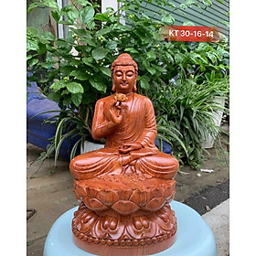 Mua Tượng phật liên hoa bằng gỗ hương đá kt cao 30×16×14cm