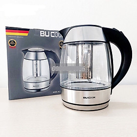 Mua Ấm đun nước thủy tinh chịu nhiệt cao bucook (1.8L) - Đèn LED thông báo hiện đại - Thuỷ tinh cao cấp hàng nhập khẩu chính hãng