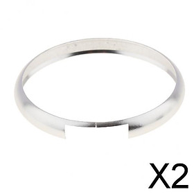 2x Aluminum Key Ring Decorative Chain for  Clubman Countryman Silver