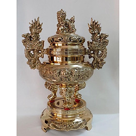 Mua Đỉnh Lư Hương Bằng Đồng Cao Cấp Lộc Thành 31CM