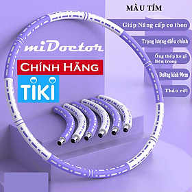 Vòng Lắc Eo Giảm Mỡ Bụng Ống Thép Bọc Mút Xốp - Tùy Chỉnh Độ Nặng - Chính Hãng miDoctor