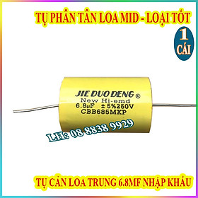 Mua 1 TỤ CHỐNG CHÁY LOA TRUNG 6.8MF VÀNG - TỤ CẢN LOA MID -TỤ LẮP LOA LỜI CAO CẤP - GIÁ 1 CHIẾC