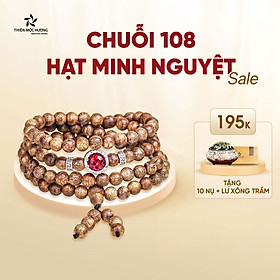 Vòng tay Trầm Hương 108 hạt Minh Nguyệt - May mắn tình duyên, đoạn trừ phiền não - Trầm Tốc Việt Nam - Thiên Mộc Hương