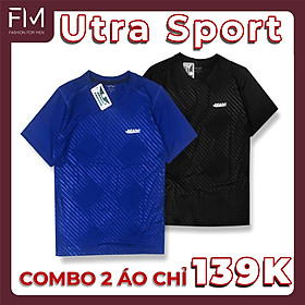 Combo 2 áo sport, áo thun thể thao nam, thiết kế họa tiết sọc chéo, chất thun mát lạnh co giãn tốt - FORMEN SHOP - FMCB2TY001