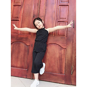 Set Đồ Bay Bi Đen Cho Bé Gái