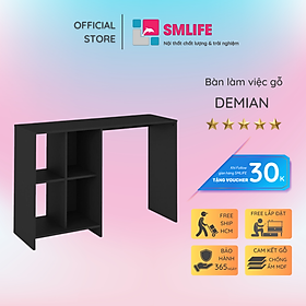 Bàn làm việc, bàn học gỗ hiện đại SMLIFE Demian  | Gỗ MDF dày 17mm chống ẩm | D120xR60xC75cm - Màu