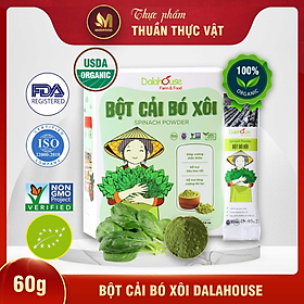 Bột Cải Bó Xôi Hữu Cơ Nguyên Chất Sấy Lạnh Dalahouse - Phòng Chống Tiểu Đường, Bổ Máu, Hỗ Trợ Táo Bón, Bài Tiết Tốt, Bảo Vệ Tim Mạch, Giúp Xương Chắc Khỏe, Giảm Nguy Cơ Ung Thư Buồng Trứng, Phòng Ngừa Ung Thư Tiền Liệt Tuyến, Bảo Vệ Mắt, Hạn Chế Béo Phì