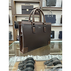 Túi Xách Da Nam Công Sở Chính Hãng GENCE GCE29 Da Bò Cao Cấp Màu Nâu