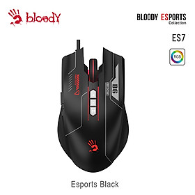 Mua Chuột Có Dây Gaming A4TECH BLOODY ES7/ 6000DPI Điều Chỉnh 5 Cấp/ Leb RGB 16 Triệu Màu/ Phản Hồi 1ms/ Phần mềm Esports - Hàng Chính Hãng