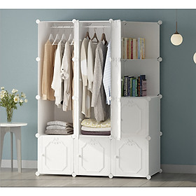 Mua Tủ nhựa lắp ghép 12 ô loại đặc biệt( cửa nhựa cứng phong cách Châu Âu)