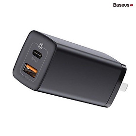 Củ sạc siêu nhanh Baseus GaN2 Lite Quick Charger 65W (Type C+ USB) - Hàng Chính Hãng