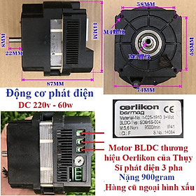 Động cơ từ Brushless phát điện 60w