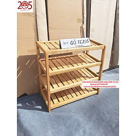 Mua kệ dép 4 tầng màu tự nhiên 62x30x60cm