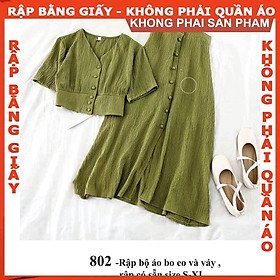 Rập giấy A0 set váy áo mã 802 (BẢN VẼ)