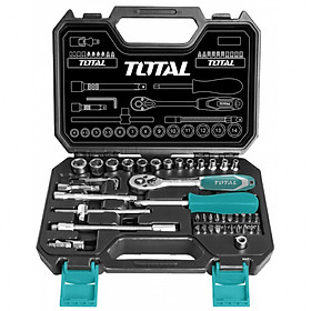 Mua Bộ 45 đầu tuýp 1/4  và cần 2 chiều Total THT141451
