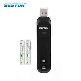 Combo 2 pin AAAA (4A) kèm sạc BESTON C8018B đầu USB dùng cho bút cảm ứng - Hàng nhập khẩu