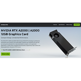 Mua Card đồ họa Nvidia Quadro RTX A2000 12GB GDDR6 PCIe 4.0 - Hàng Chính Hãng