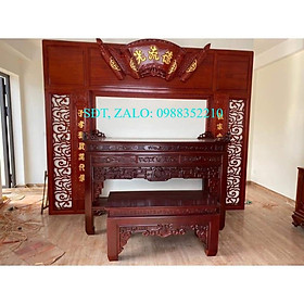 Mua Bàn thờ gỗ kèm tủ cơm gỗ gụ cao cấp