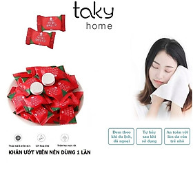Mua 20 Khăn Ướt Dạng Viên Nén  Chất Liệu Mềm  Mịn  Dùng 1 Lần Tiện Dụng  Nhỏ Gọn  Sạch Sẽ  TakyHome 5850Set20