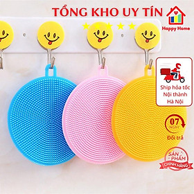 Mua Miếng rửa bát silicon  Miếng rửa chén có quai treo thông minh Happy Home