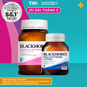 Combo Tinh Dầu Hoa Anh Thảo Hỗ Trợ Cân Bằng Nội Tiết Tố Blackmores Evening Primrose Oil Lọ 190 Viên và Vitamin Tổng Hợp Hỗ Trợ Sức Khỏe Nam Giới Blackmores Multivitamin For Men Lọ 50 Viên