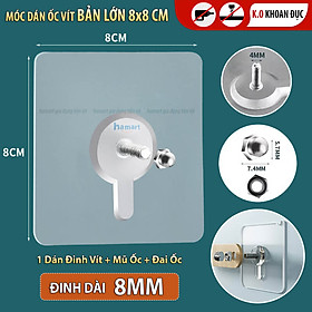 Móc Dán Tường Có Đinh Ốc Vít Hamart Miếng Dán Tường Đóng Đinh Tiện Lợi Ko Khoan Đục Tường