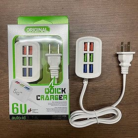 Mua Bộ sạc nhanh 6 cổng USB có dây cắm điện dành cho mọi điện thoại