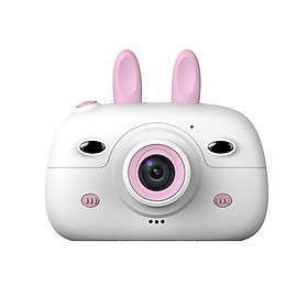  Máy ảnh kỹ thuật số Mini Kids 1.8MP Camera trước sau selfie 2.4 inch IPS HD Màn hình kép Đèn pin Camera màu hồng đáng yêu-Màu Hồng