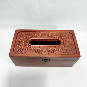 Mua Hộp giấy ăn gỗ hương hoa hồng leo loại to đẹp