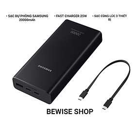 Mua Sạc Dự Phòng Siêu Nhanh Samsung EB-P5300 3 Cổng - Super Fast Charge  PD 3.0 PDO / PPS  AFC  QC 2.0 Max 25W - Hàng Chính Hãng