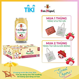 Thùng 24 Lon Bia SAN MIGUEL Trái Cây Vị Vải 330 ml