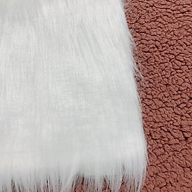 Thảm lông hồ ly trắng, thảm lông chụp ảnh nail, thảm lông trắng 40x50cm