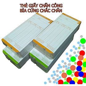 BỘ 5 XẤP THẺ GIẤY CHẤM CÔNG 