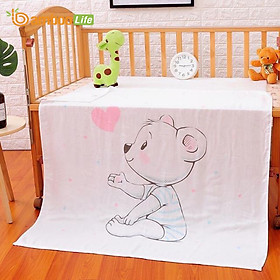 Chăn đũi cho bé từ sợi tre thiên nhiên Chăn cho trẻ sơ sinh Chăn cho bé đi học Bamboo Life hàng chính hãng BBL038
