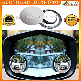 Bộ 2 Gương cầu lồi gắn kính chiếu hậu 360 xóa điểm mù ô tô xe hơi Cao Cấp