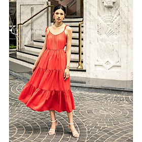 LADY ME by Eva de Eva Đầm maxi dáng thắt eo 21SDKO004Đ