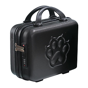 14 inch Small Suitcase Case with Handle Password Lock Mini for Business Black