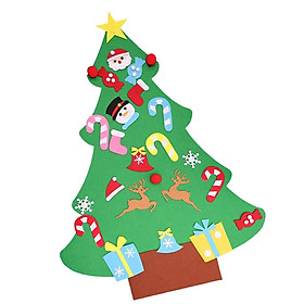 Kids DIY Christmas Felt Tree Ornaments Door Wall Decor   New Year Gift A