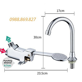 Mua Vòi nước inox đạp chân  vòi nước rửa mặt cao cấp