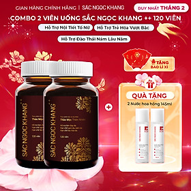 Combo 2 Hộp viên uống Sắc Ngọc Khang ++ hỗ trợ hạn chế lão hóa, sạm da, nám da; hỗ trợ tăng cường nội tiết tố nữ