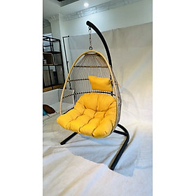 Xích đu treo quả trứng Hanging Egg Juno Sofa xuất khẩu (đan hình tổ chim)