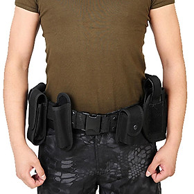 Utility Belt Waist Bag Security Police Guard Patrol Kit with Radio Holster Pouch