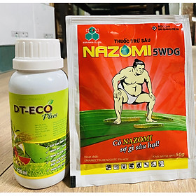 Combo trừ sâu NAZOMI 50g và phân bón lá ECO Plus 250ml - sạch sâu hại, kể cả loài đã kháng - Phát triển rễ, thân, lá, đậu quả